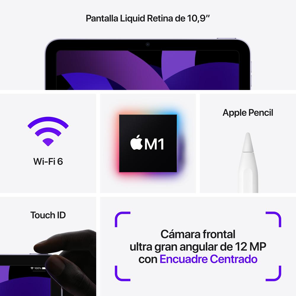 2022 iPad Air 5th Generation 64GB Wi-Fi Tablet in Malva Purple - Perfect for Work, Study & Entertainment