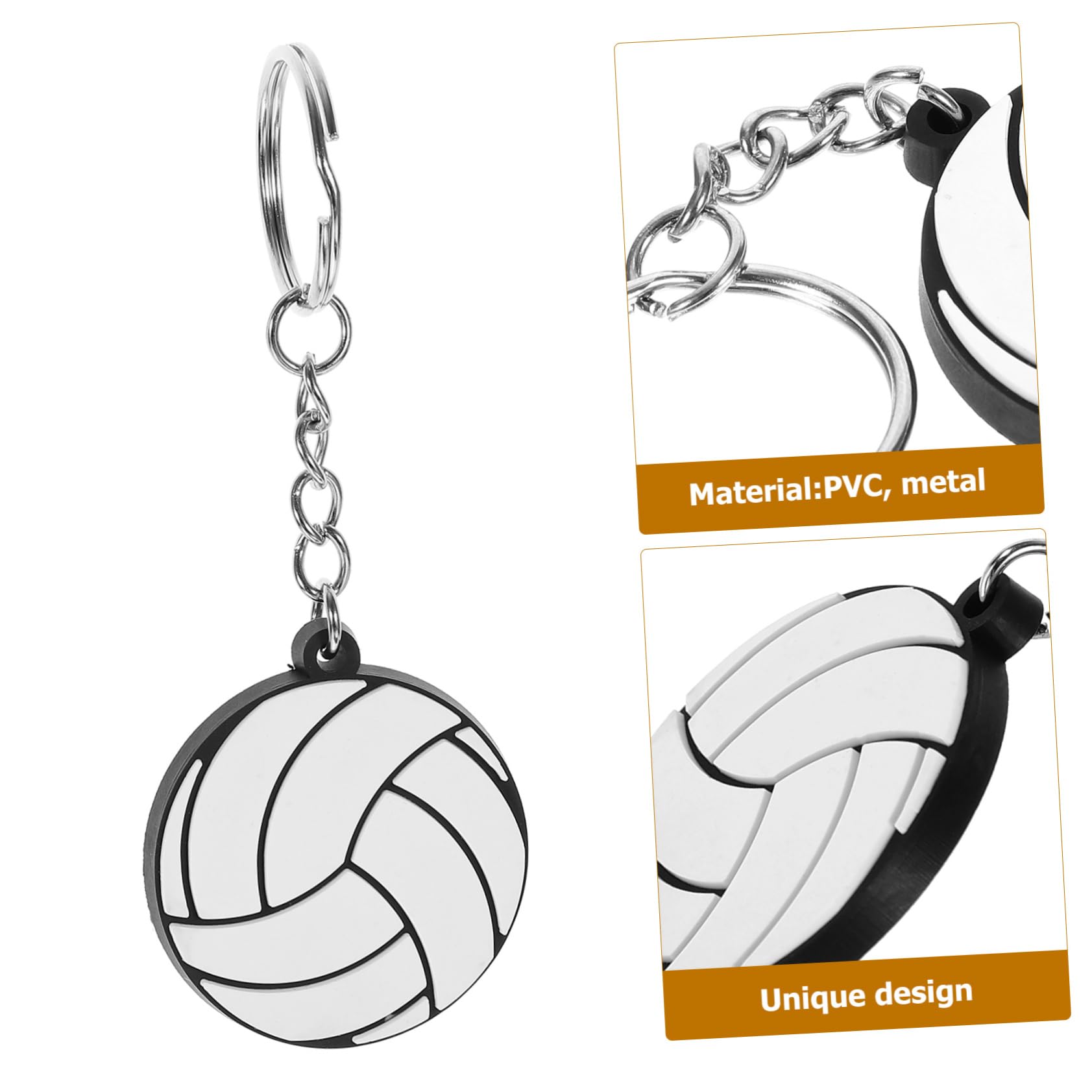 Parliky 60 PCS Mini Volleyball Keychain - Metal Hanging Keychain for Volleyball Players - PVC Key Ring for Sports Enthusiasts - Perfect for Gifts, Team Events, and Volleyball Accessories