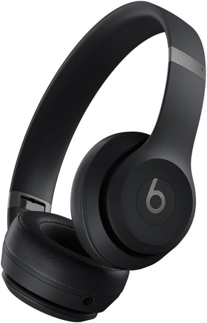 Beats Solo 4 Wireless Bluetooth On-Ear Headphones - 50H Battery, Apple & Android Compatible, Matte Black (Renewed Premium) - Perfect for Gym, Travel & Daily Commute