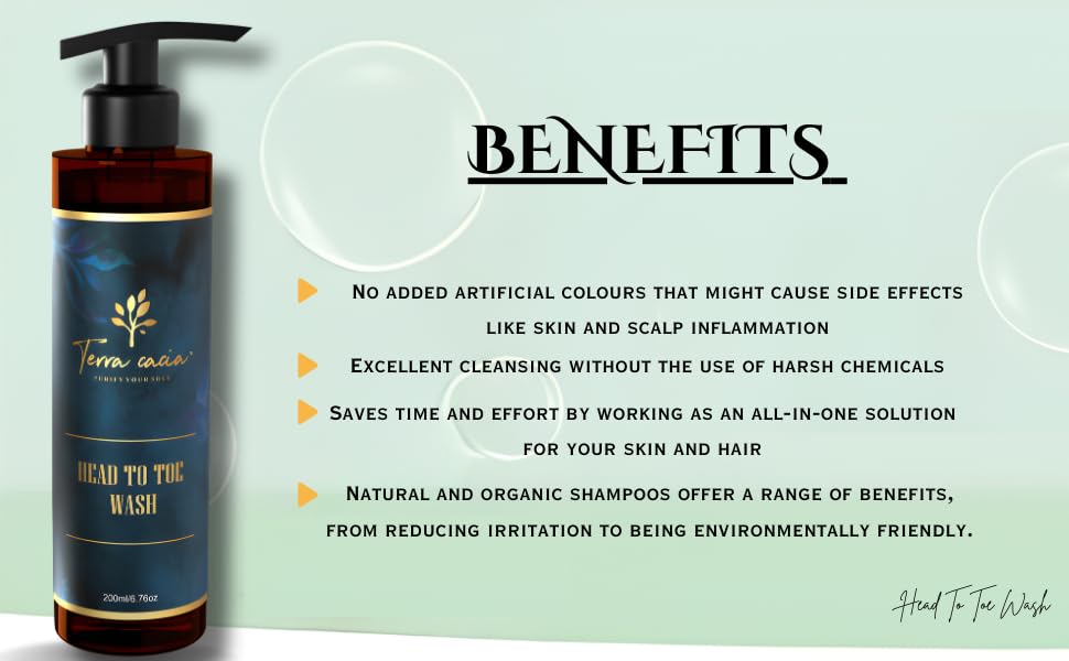 Terra Cacia Combo: Tea Tree Body Wash, Face Wash & Hair Oil for Men & Women | Natural Skincare & Hair Care