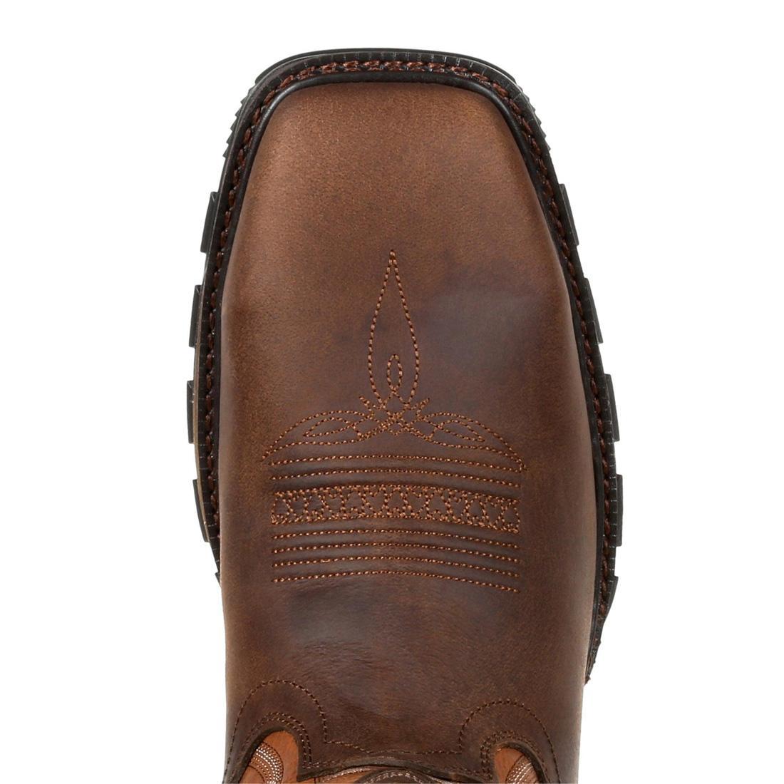 Maverick XP Steel Toe Waterproof Western Work Boots for Men - Deep Brown Leather Cowboy Boots for Construction, Ranch & Outdoor Work