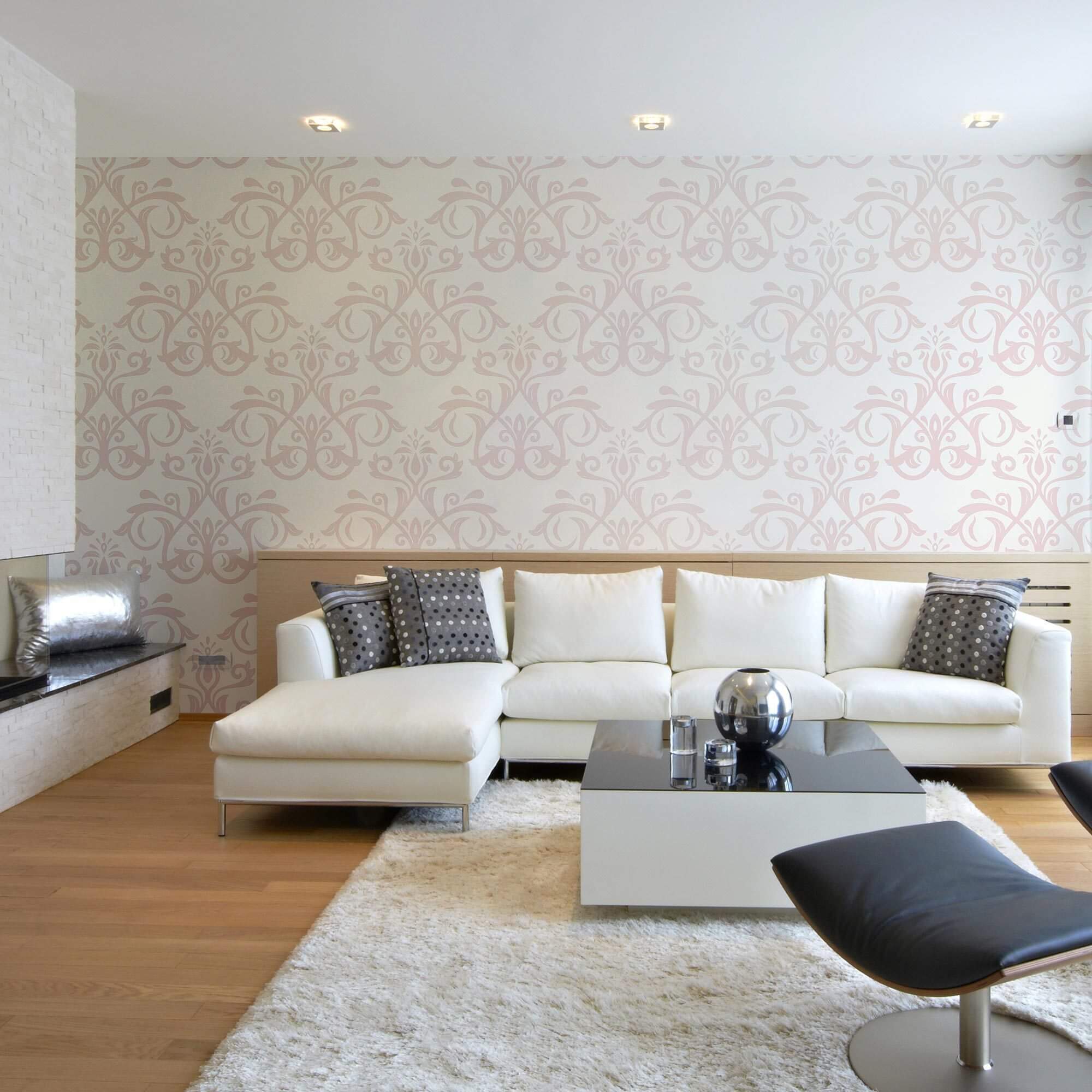 Taupe and Brown Damask Peel & Stick Removable Wallpaper - Self-Adhesive Wall Covering for Bedroom, Living Room & Home Decor - Easy DIY Installation