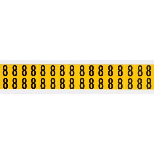 Brady 1520-8 44008 15 Series Indoor/Outdoor Numbers & Letters (Pack of 50 Cards) - Durable Signage for Address Marking, Warehouse Labeling & Facility Identification