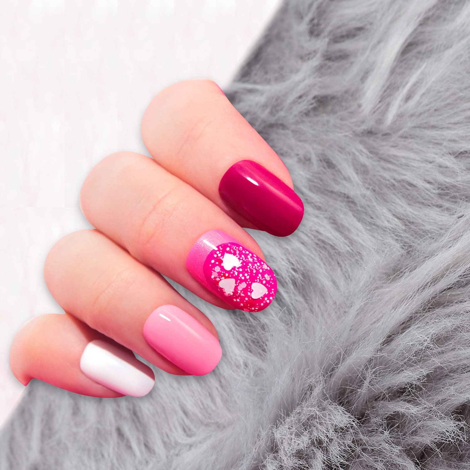 MagicLulu Fluffy Nail Art Display Pad - Soft Faux Nail Cushion, Manicure Practice Mat for Salon & Home Use, Chic Plush Desk Mat for Nail Artists & Beginners