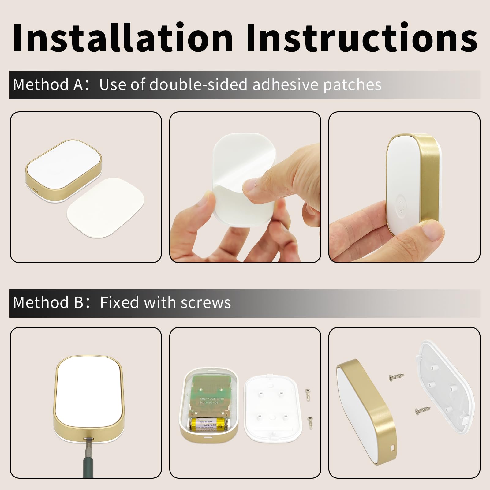 Wireless Doorbell for Home - Easy Installation, 5 Volume Levels, 58 Chime Sounds, 1000ft Range - Ideal for House, Office, Classroom & Special Needs Alerts (White) | Perfect for Elderly, Hearing Impaired & Large Properties