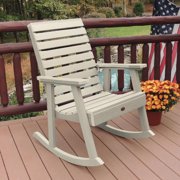 Weatherly Outdoor Rocking Chair - All-Weather Wicker Patio Rocker with Cushion | Perfect for Porch, Garden, Deck & Backyard Relaxation