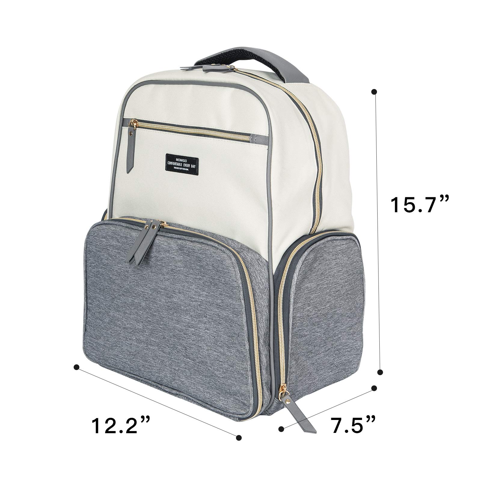 MOMIGO Breast Pump Backpack - Insulated Diaper Bag for Working Moms On-The-Go