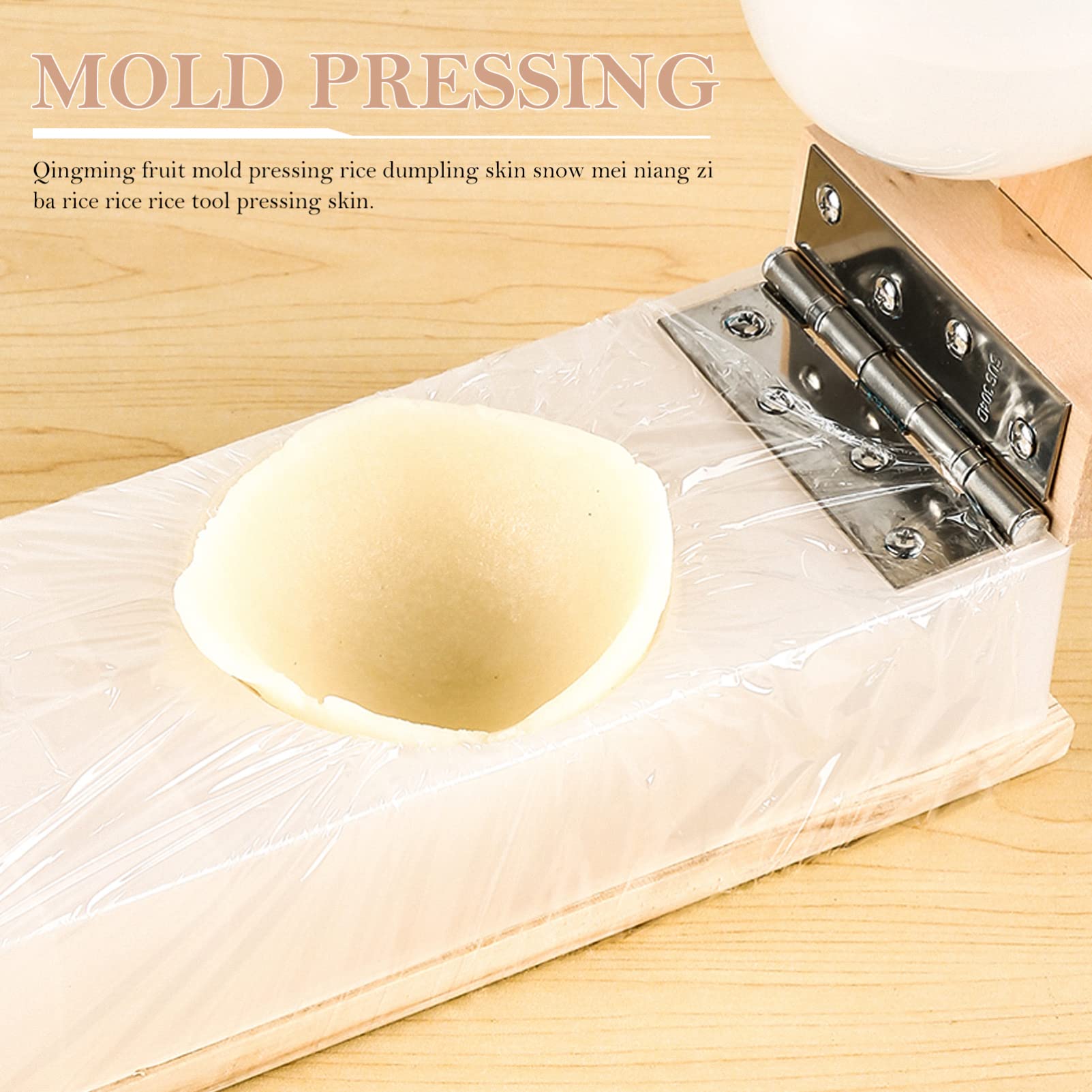 GANAZONO Tortilla Press - Plastic & Wood Dumpling Maker for Baozi, Pierogi, Ravioli & Hand Pies - Dough Press & Pastry Kitchen Tool for Homemade Mexican, Chinese & Italian Cuisine