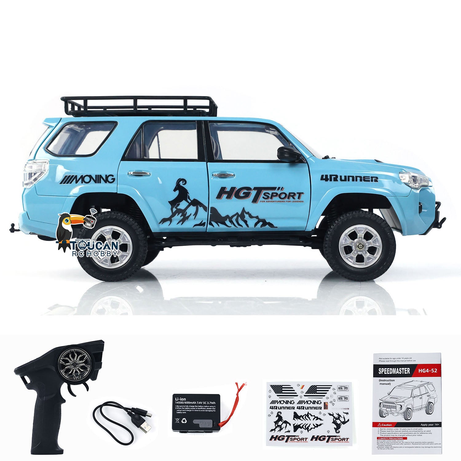 1/18 Scale HG 4x4 RC Off-Road Vehicle - Remote Control Crawler Car with Upgraded 4Runner Simulation (Painted & Assembled) - Perfect for DIY Model Enthusiasts & Outdoor Adventure Play