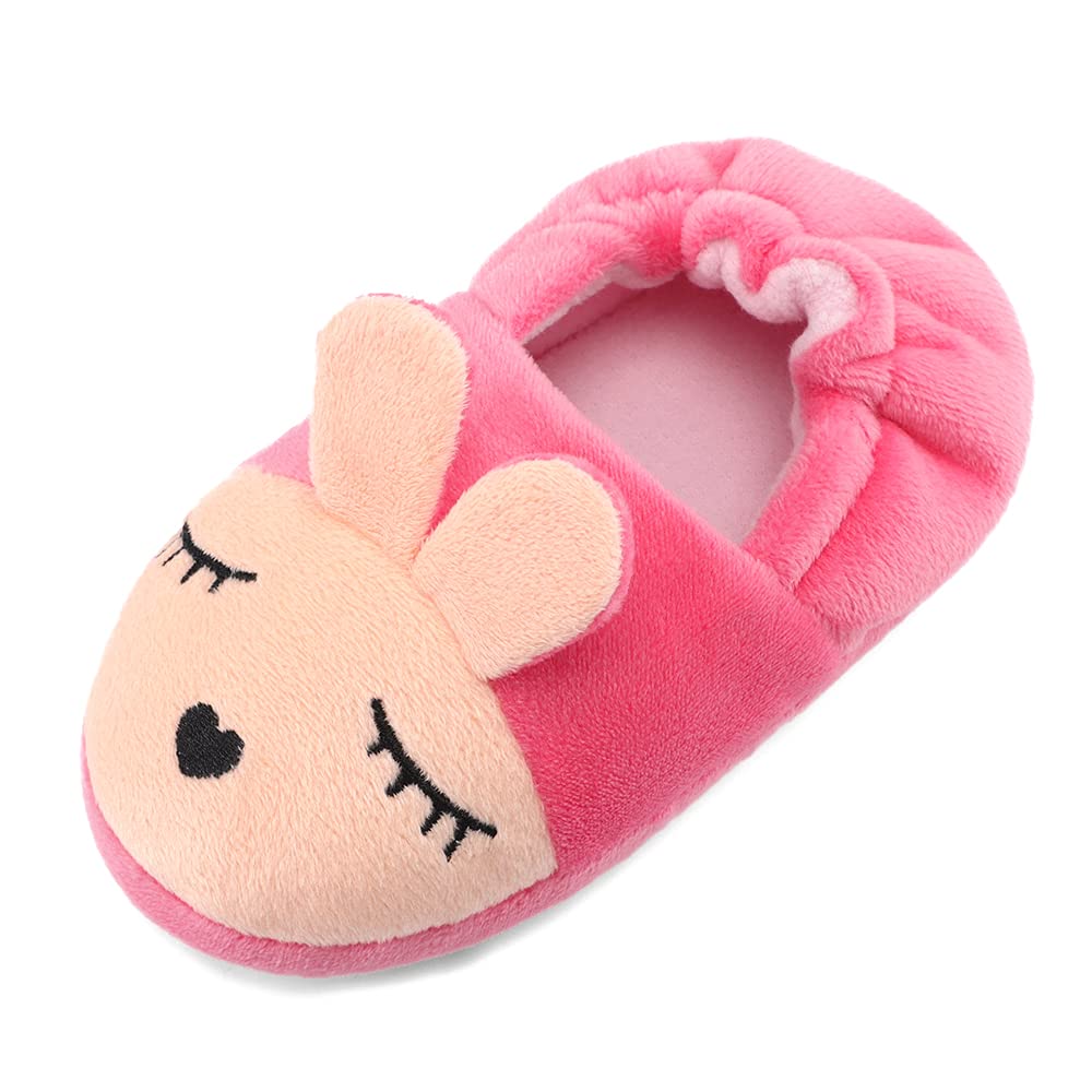 Warm Cartoon Animal Slippers for Girls - Cozy Plush House Shoes for Toddlers & Little Kids - Perfect for Indoor Winter Wear & Home Comfort