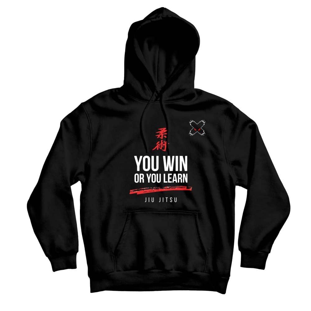 Jiu Jitsu Hoodie - Win or Learn - Premium BJJ Training Hoodie for Men & Women - Perfect for Martial Arts, Grappling & Gym Workouts