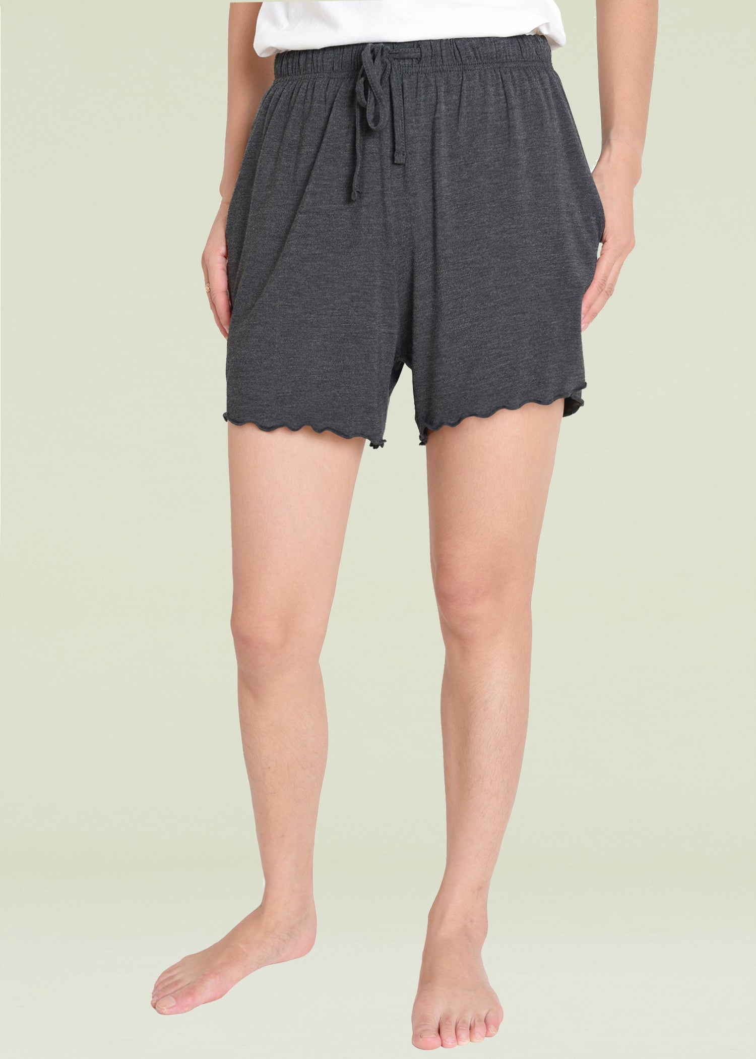 Soft & Breathable Women's Bamboo Viscose Pajama Shorts with Pockets - Comfy Sleepwear for Summer Nights, Lounge Wear at Home, Travel & Vacation Comfort