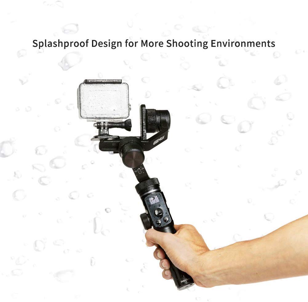 FeiyuTech G6 Max 3-Axis Handheld Gimbal Stabilizer for Mirrorless Cameras (Sony a7), GoPro, Smartphones (iPhone 11 Pro Max/8) - 1.2kg Payload, Splash Proof - Perfect for Vlogging, Travel Filming & Action Shots