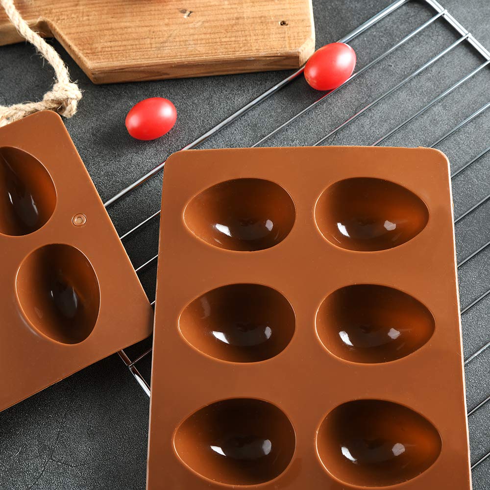 8-Cavity Silicone Egg Pan - Non-Stick Egg Tray & Ice Cube Mold for Baking, Cake Decorating, Chocolate, Candy, Jelly - Perfect for Muffins, Bread & DIY Desserts (Ideal for Home Kitchen & Party Food Prep)