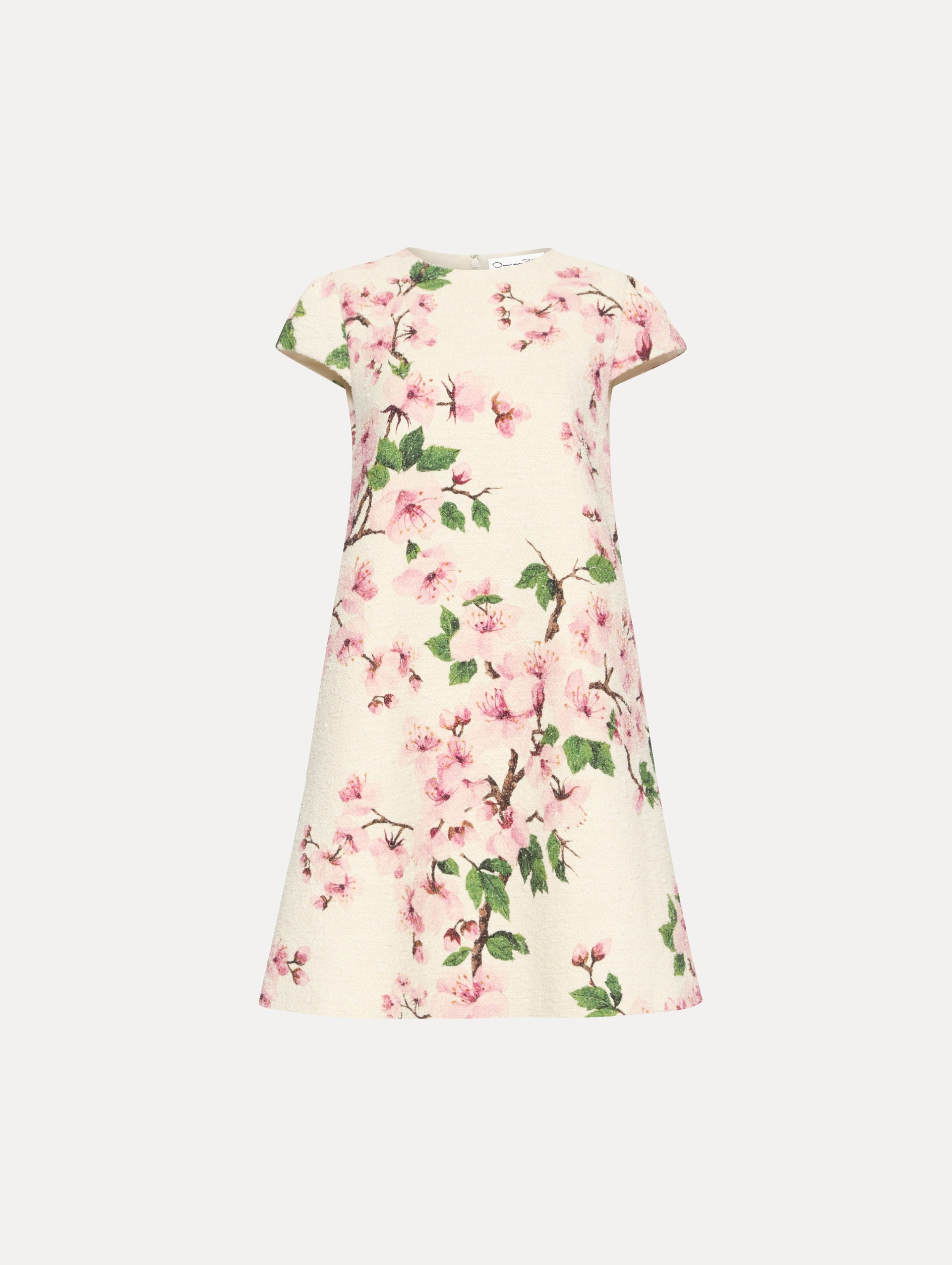 Cherry Blossom Embroidered Cap Sleeve Dress for Women - Floral Summer Dress with Japanese Style Embroidery - Perfect for Garden Parties, Tea Dates & Spring Weddings