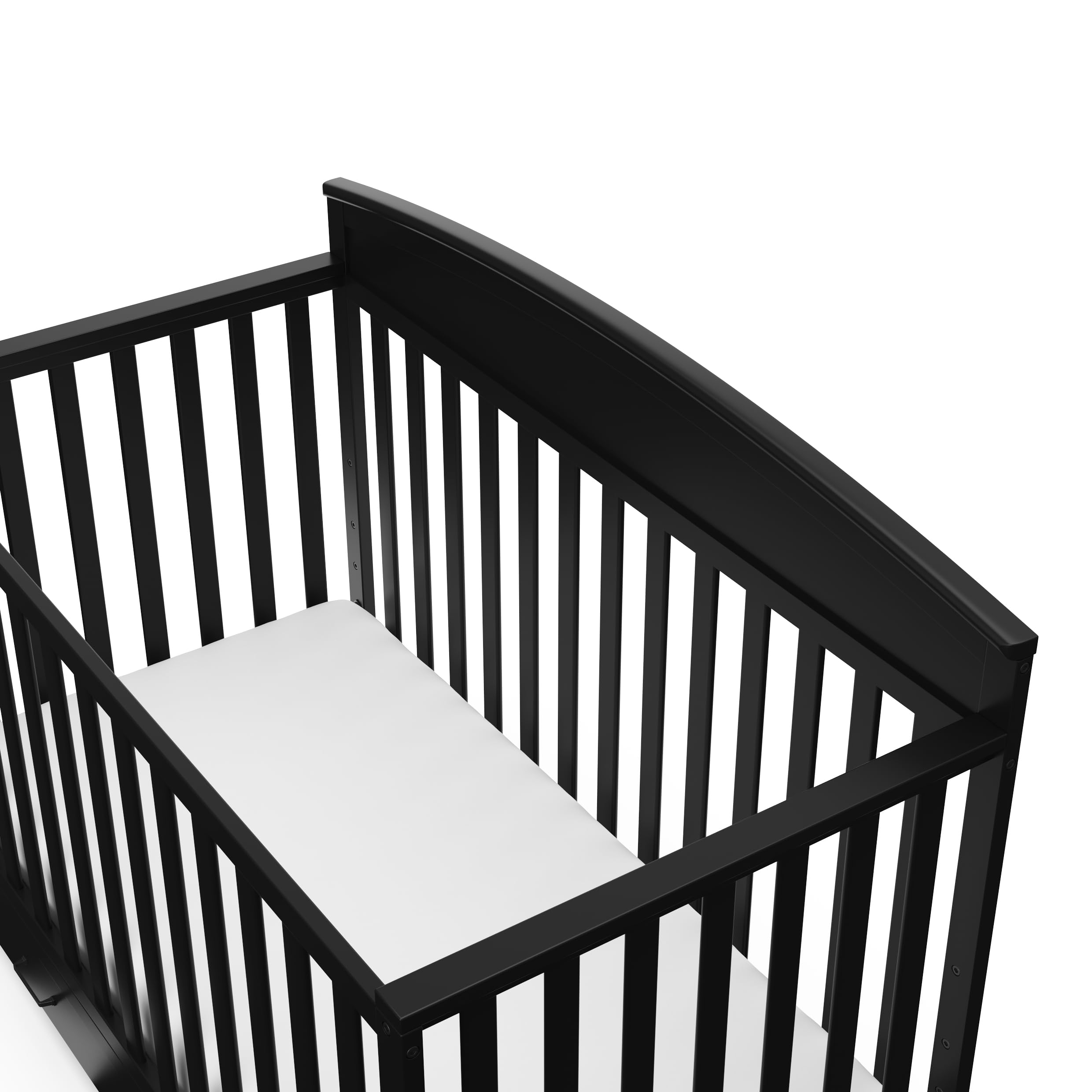 Graco Benton 5-in-1 Convertible Baby Crib with Storage Drawer (Black) - Converts to Toddler Bed, Daybed & Full Size Bed | Adjustable Mattress Base | Fits Standard Full Crib Mattress | Perfect for Nursery, Kids Room & Guest Bedroom