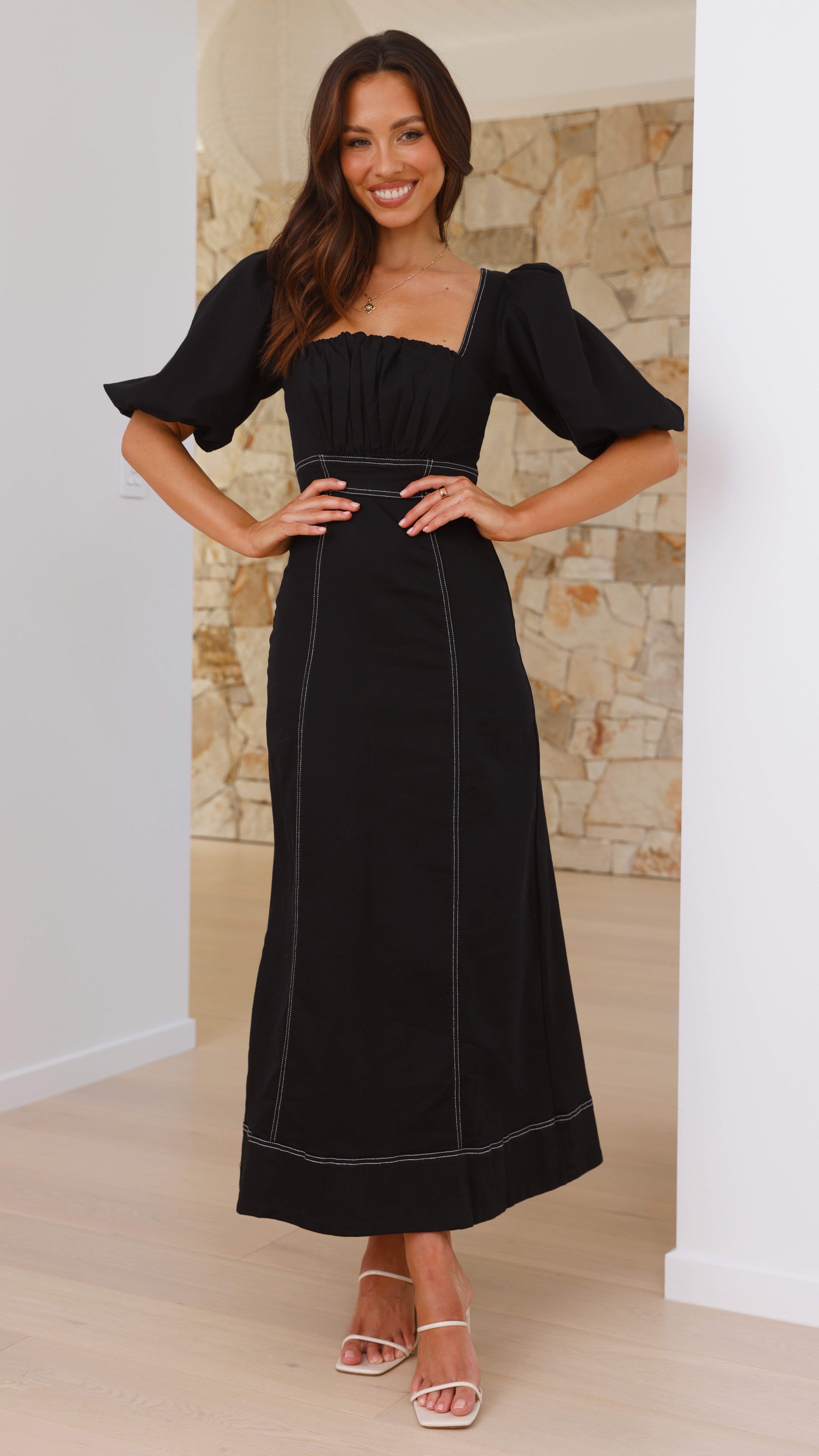 Jayde Maxi Dress for Women - Elegant Black Long Dress for Summer, Beach, Party & Evening Wear | Flowy & Comfortable