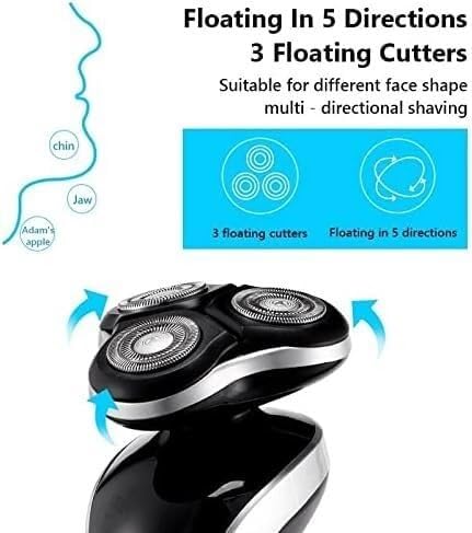 Professional Electric Razor for Men - 4D Rotary Shaver, USB Rechargeable Hair Clipper & Beard Trimmer Kit - Perfect for Home, Travel & Grooming Gifts