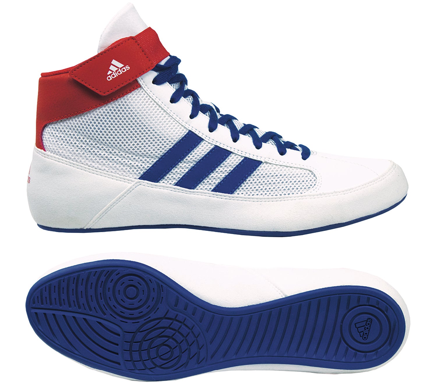 Adidas HVC 2 Wrestling Shoes for Men - Lightweight & Breathable Grappling Footwear - Perfect for Wrestling Matches, MMA Training & Gym Workouts