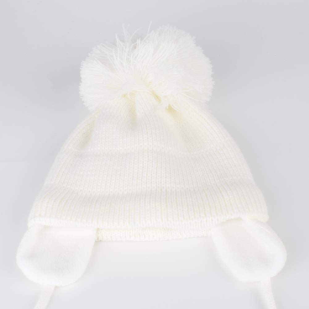 LLmoway Fleece Lined Winter Hat for Baby & Toddler - Warm Knit Earflap Beanie for Boys & Girls - Perfect for Snow Play, Outdoor Activities & Cold Weather Protection