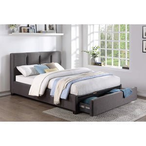 Aitana Collection Queen Size Storage Bed with Underbed Drawers - Perfect for Small Bedrooms & Guest Rooms | Space-Saving Bed Frame with Hidden Storage Compartments