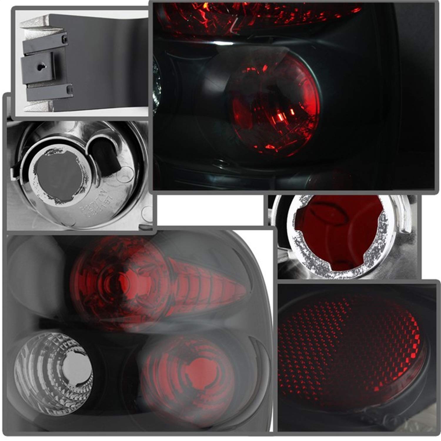 Spyder 5078070 Euro Style Black Smoke Tail Lights for 1999-2004 Chevy Silverado Stepside - 3157 Bulbs Not Included | Upgrade Your Truck's Style & Night Visibility for Street & Show Use