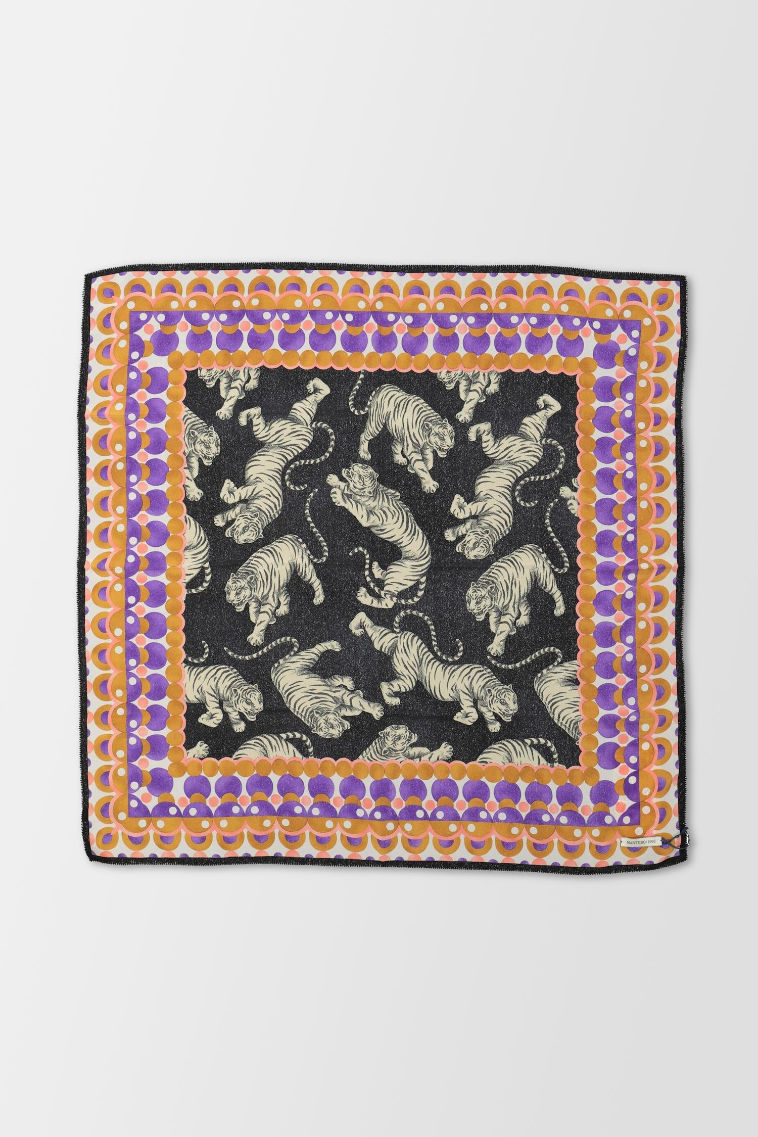 Mantero Multicolor Honey Tiger 1 - Luxury Silk Scarf for Women | Perfect for Office, Party & Special Occasions