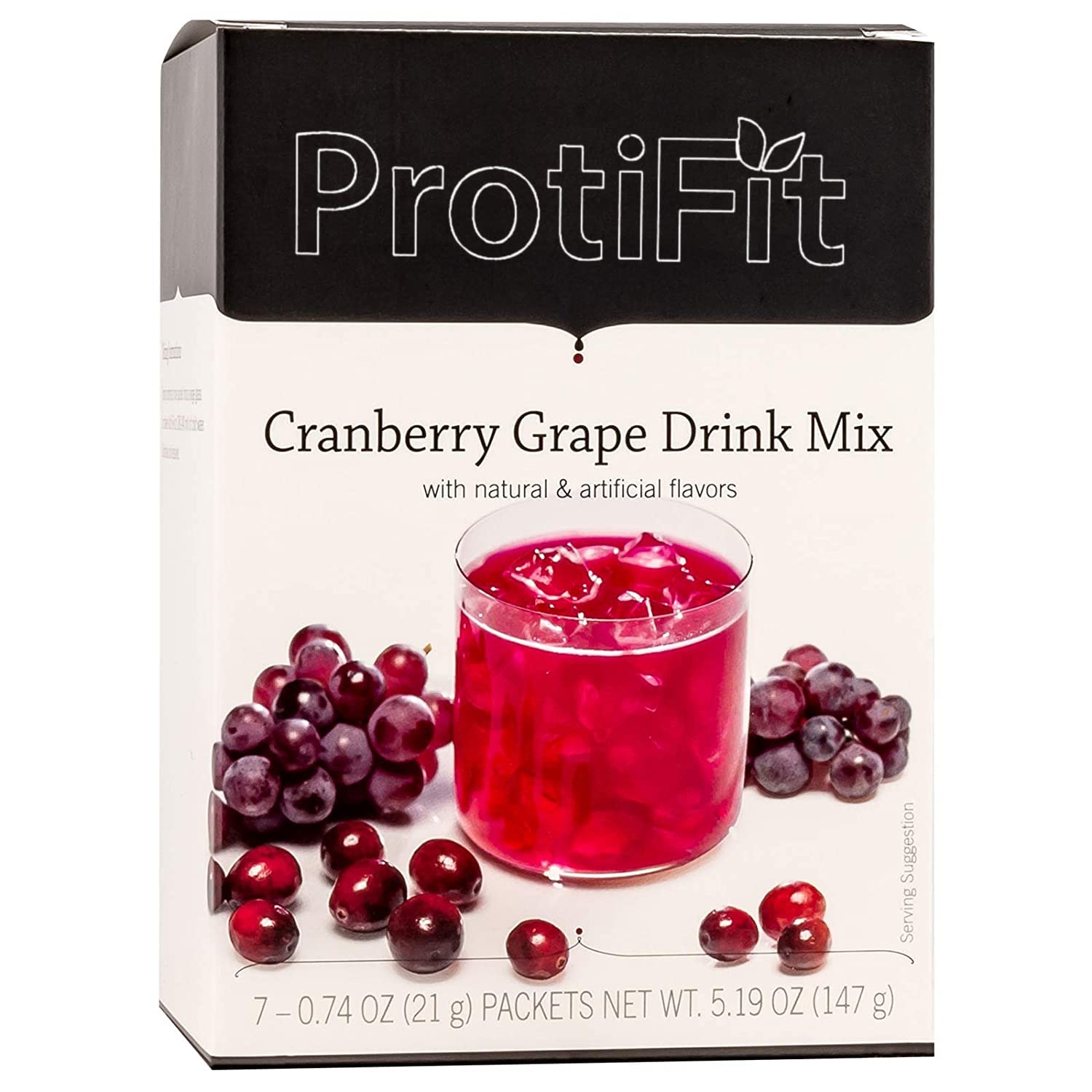 ProtiFit High Protein Powder Drink Mix - 15g Protein, Low Calorie, Sugar Free, Keto & Ideal Protein Compatible, Cranberry Grape Flavor (7 Servings) - Perfect for Post-Workout Recovery & Healthy Weight Management