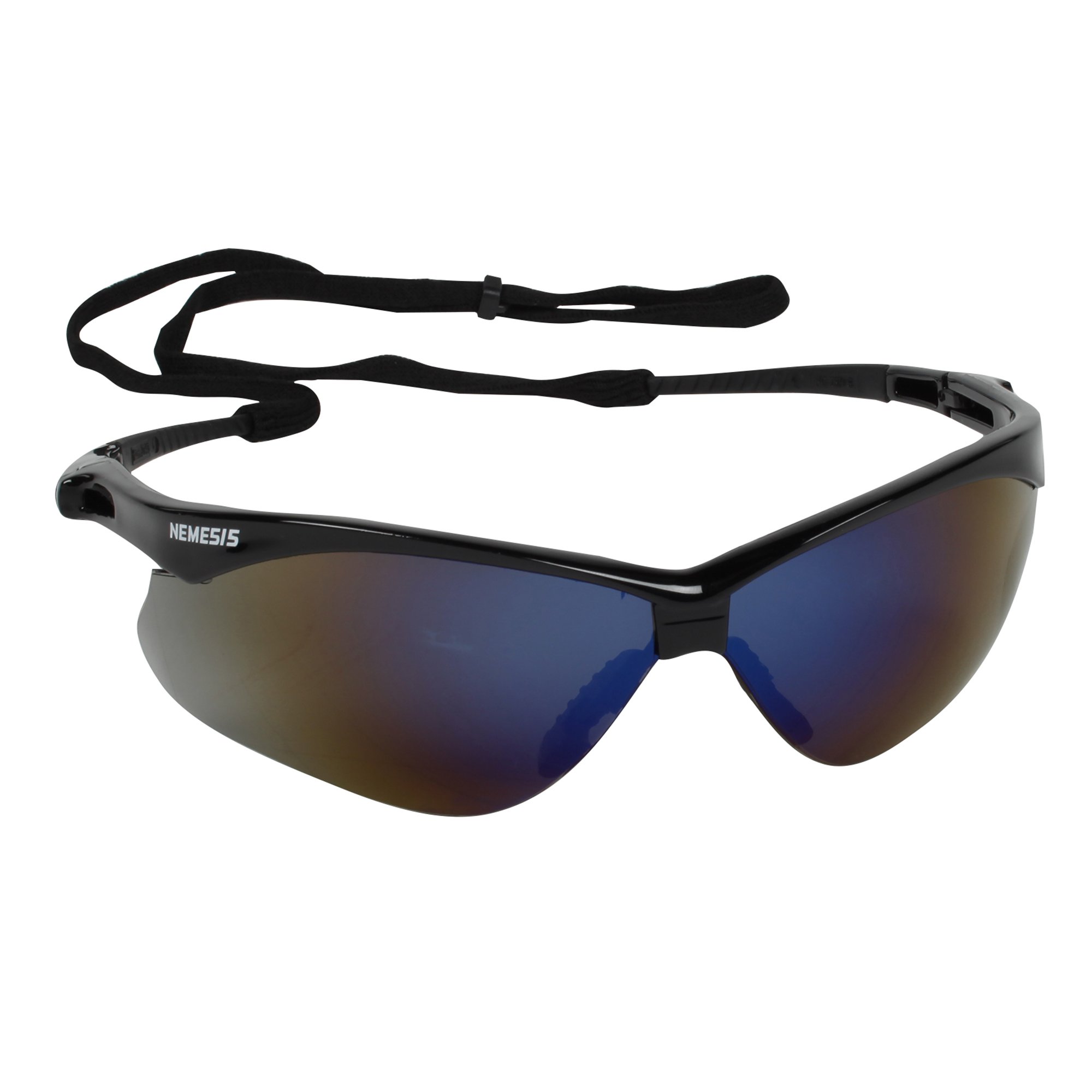 KleenGuard Nemesis CSA Safety Glasses (20382) - CSA Certified Protective Eyewear with Blue Mirror Lens & Black Frame - 12 Pairs/Case - Ideal for Construction, Woodworking, and Industrial Safety Use