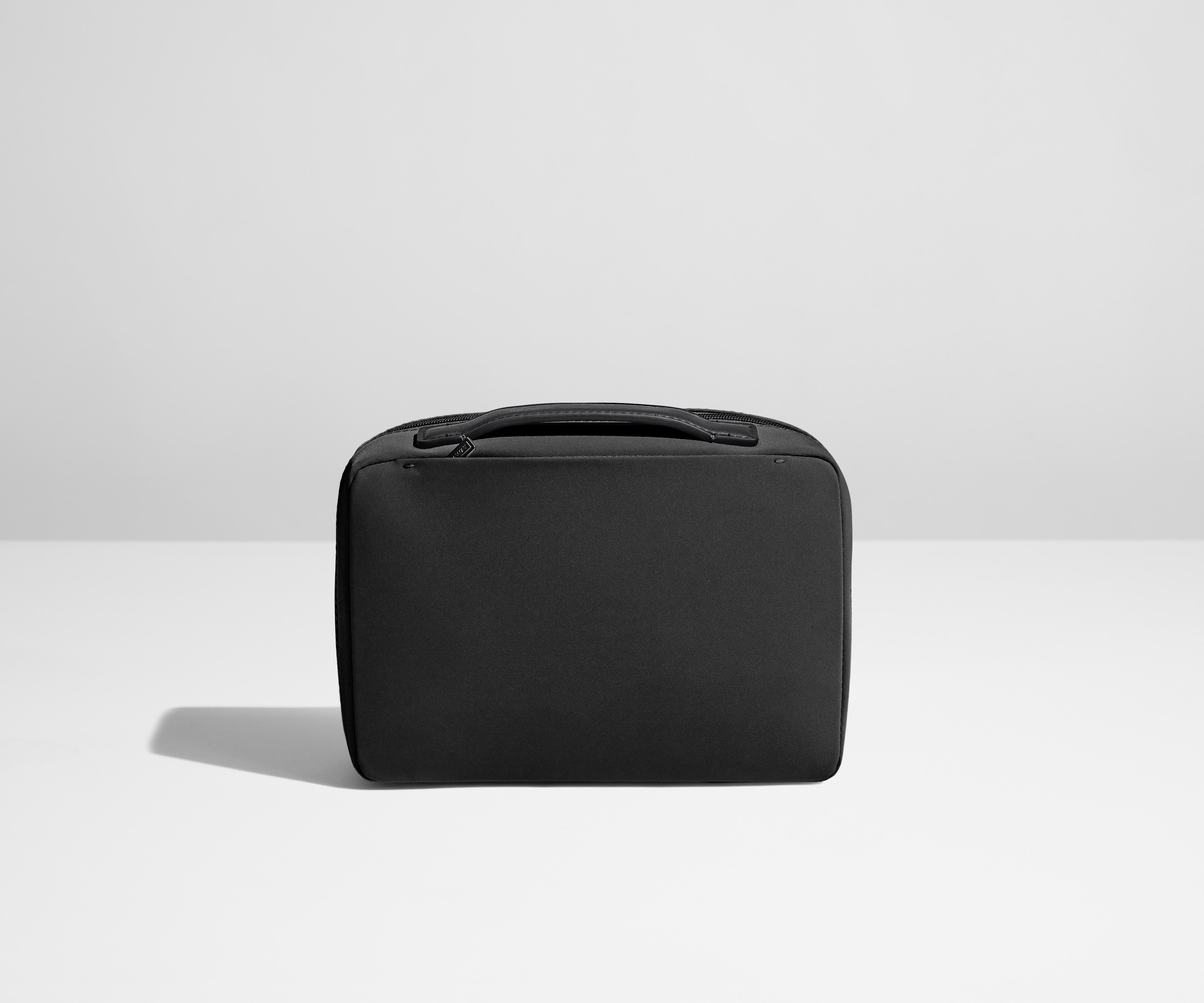 Jet Black Small Toiletry Bag for Travel - Compact Cosmetic Organizer for Women & Men, Perfect for Carry-On Luggage & Weekend Getaways