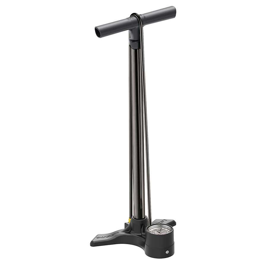 Lezyne Macro Floor Drive DV 2.5 High Pressure Bike Pump with Dual Valve Head - 220psi Black - Perfect for Road Bikes, Mountain Bikes & BMX Tires