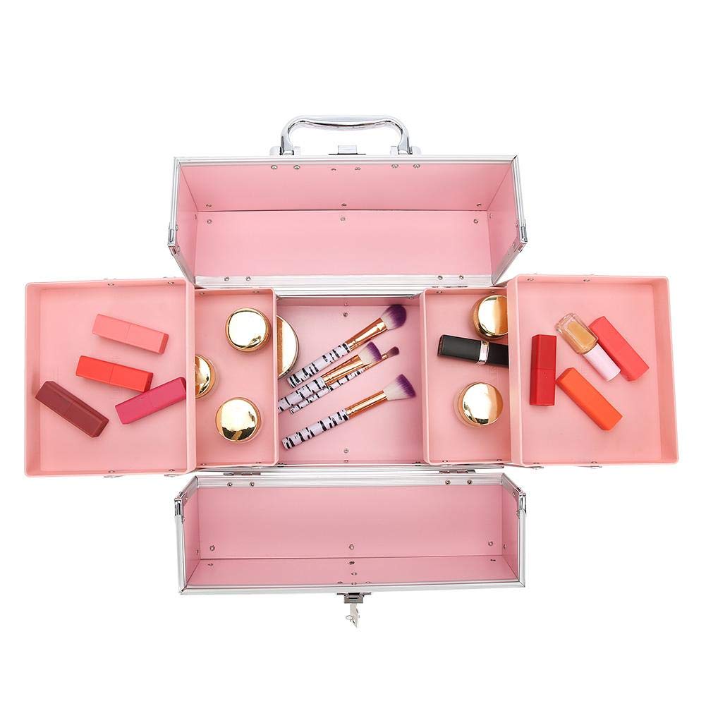 Durable Makeup Organizer Box for Rings, Earrings & Necklaces - 2-Tier Medium Storage Case | Perfect for Travel, Vanity & Beauty Accessories Organization
