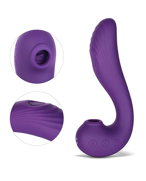 Angel Triple Tease G Spot Stimulator - 3 Function Vibrating Massager for Women (Purple) - Perfect for Couples Play & Solo Pleasure