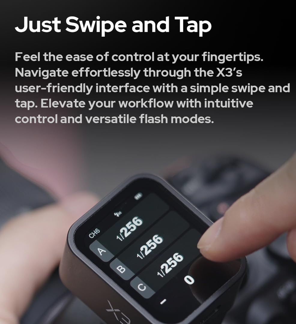 Godox X3C Wireless Flash Trigger for Canon Cameras - 2.4G TTL OLED Touchscreen Transmitter with USB-C Charging | Supports TTL Auto/Manual/Multi Flash | Compatible with XPro-C X2T-C XProII-C | Perfect for Studio & Outdoor Photography