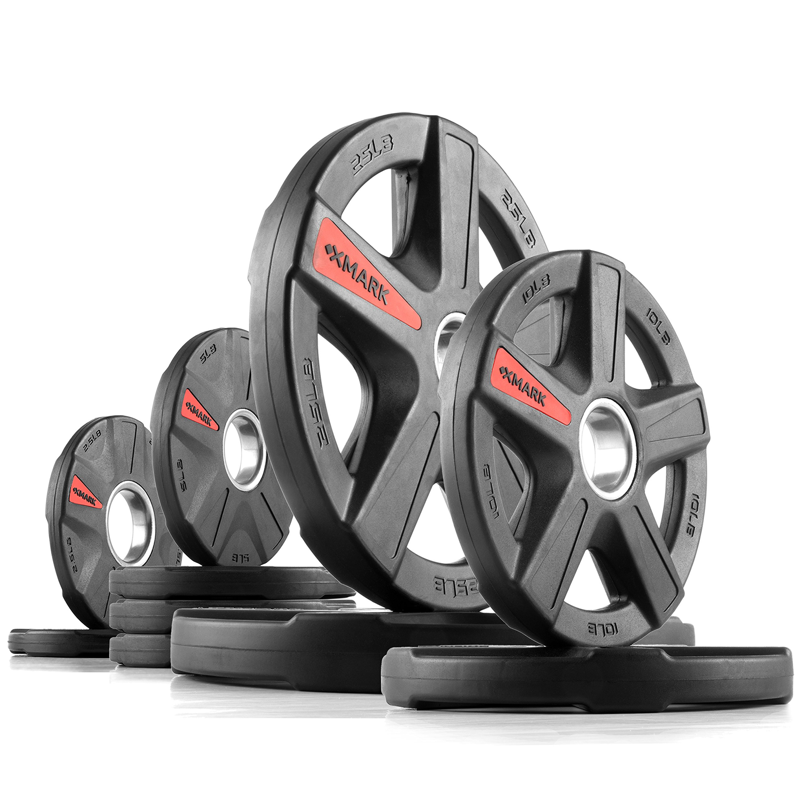 XMark EZ Curl Bar & Olympic Weight Set with Plates - Premium Home Gym Equipment for Strength Training & Muscle Building
