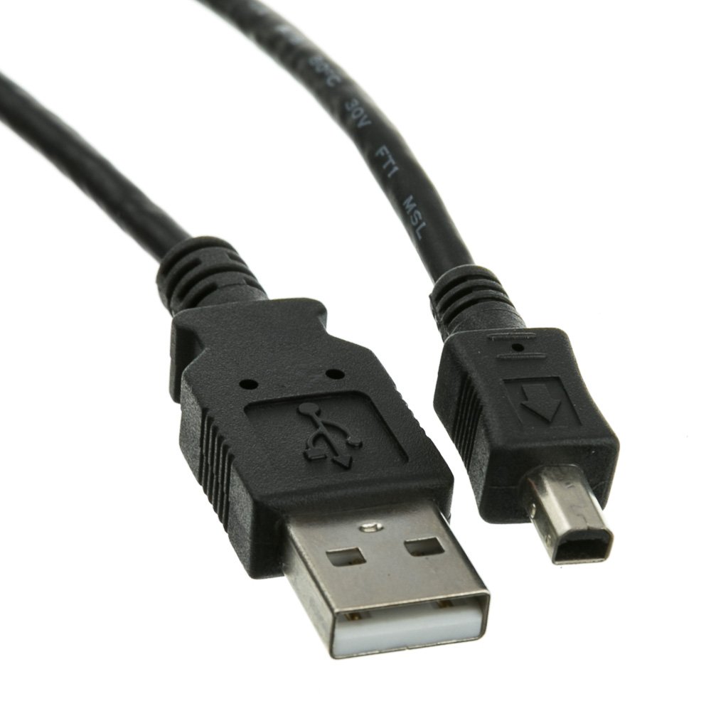 USB 2.0 A to Mini-B Cable 6ft - for Cameras & MP3 Players