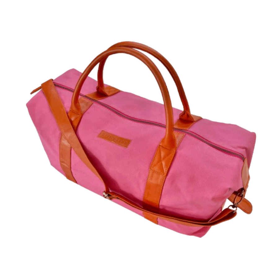 The Little & Fox Weekender Bag - Deep Pink with Scarlet Accents - Perfect for Travel, Gym, or Weekend Getaways