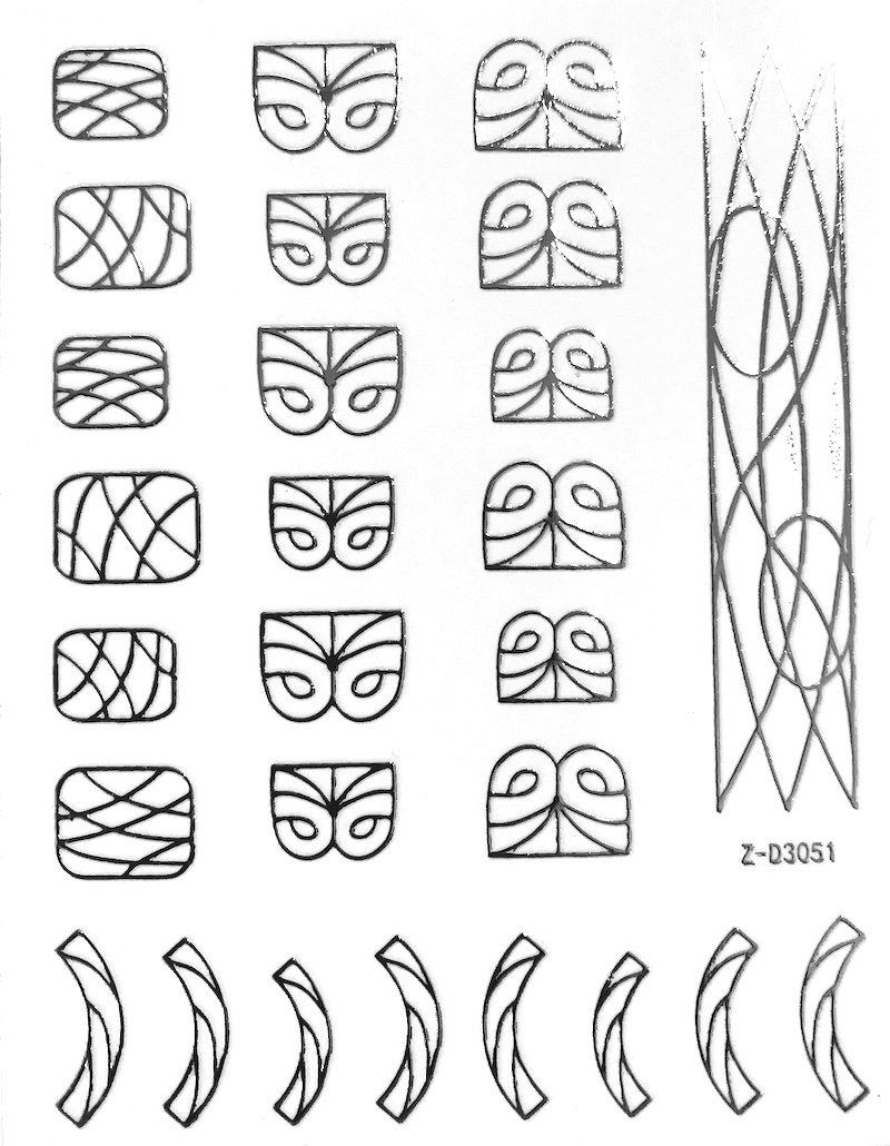 Nail Art Stickers LINES Collection - Premium Self-Adhesive Nail Decals for Women, DIY Manicure Designs - Perfect for Parties, Weddings, and Everyday Fashion Accessories