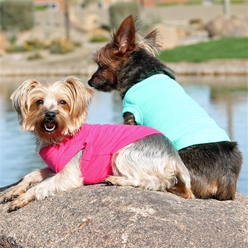 Premium Cotton Dog Tank Top - Soft & Breathable Teal Pet Shirt for Small & Medium Dogs - Perfect for Summer Walks & Outdoor Adventures