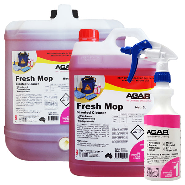 Eco-Friendly Agar Fresh Mop with Refreshing Citrus Scent - Perfect for Hardwood Floors, Tiles & Pet-Friendly Homes