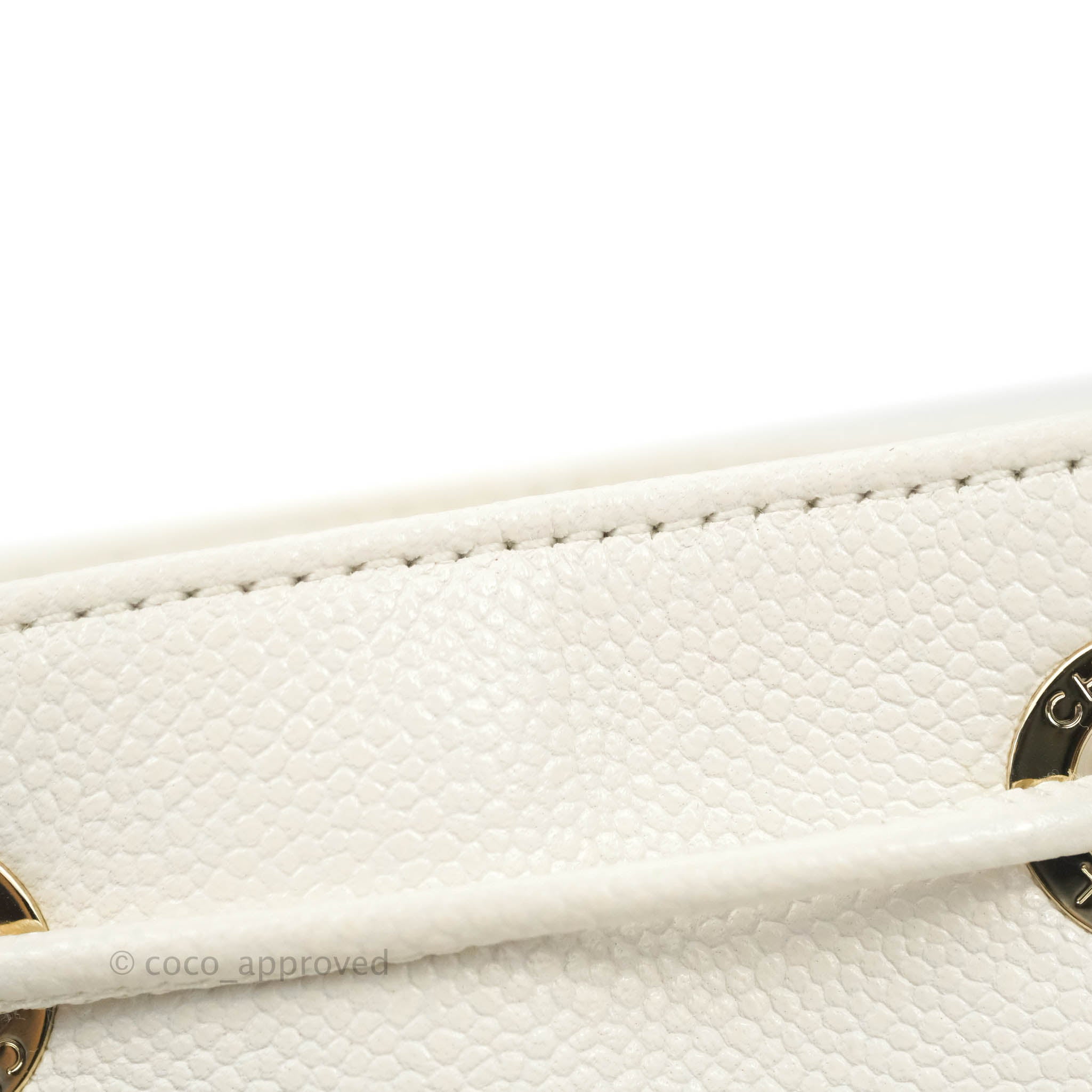 Chanel Business Affinity Drawstring Bucket Bag in White Caviar Leather with Gold Hardware - Perfect for Work, Travel & Everyday Luxury
