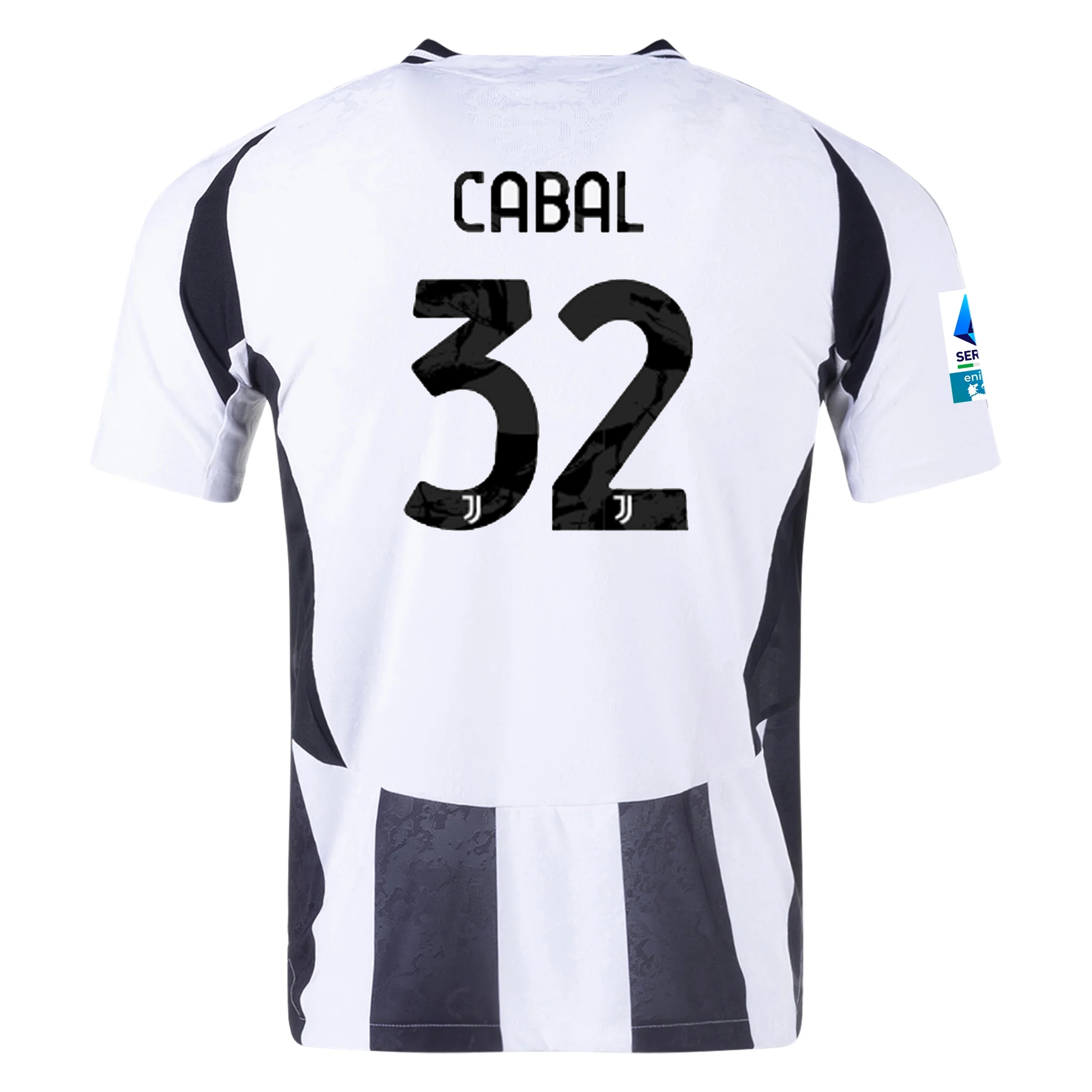 Adidas Juventus Authentic Juan Cuadrado Home Jersey 24/25 with Serie A Patch - White & Black Soccer Shirt for Fans & Match Days