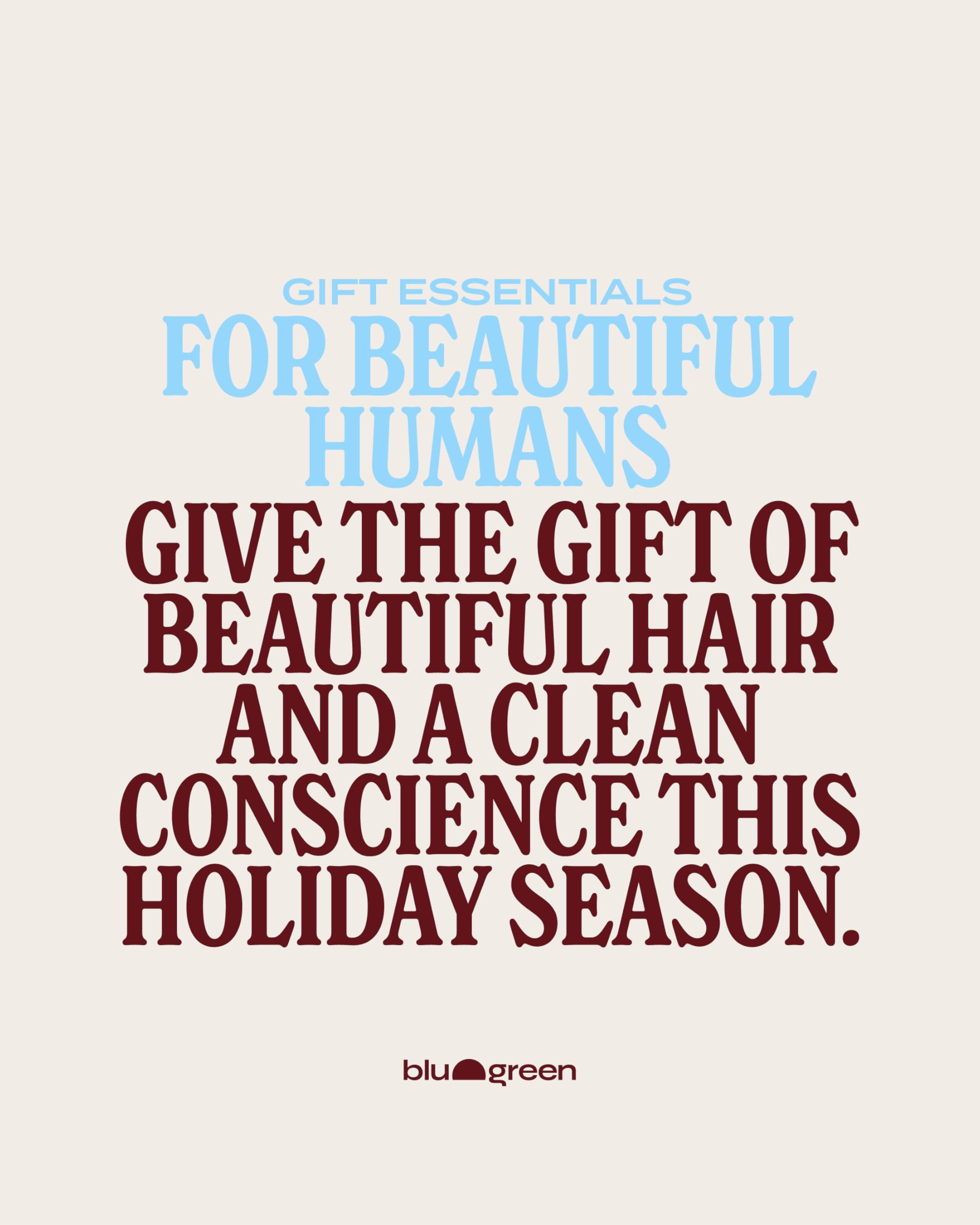 BLU & GREEN Holiday Hair Care Gift Set - Essential Natural Shampoo & Conditioner for Healthy Hair - Perfect Christmas & Birthday Present for Women & Men