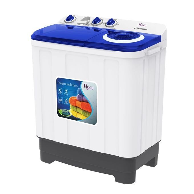 Roch 7kg Portable Twin Tub Washing Machine - Compact Laundry Solution for Apartments, Camping & RVs | Semi-Automatic with Wash & Spin Cycle
