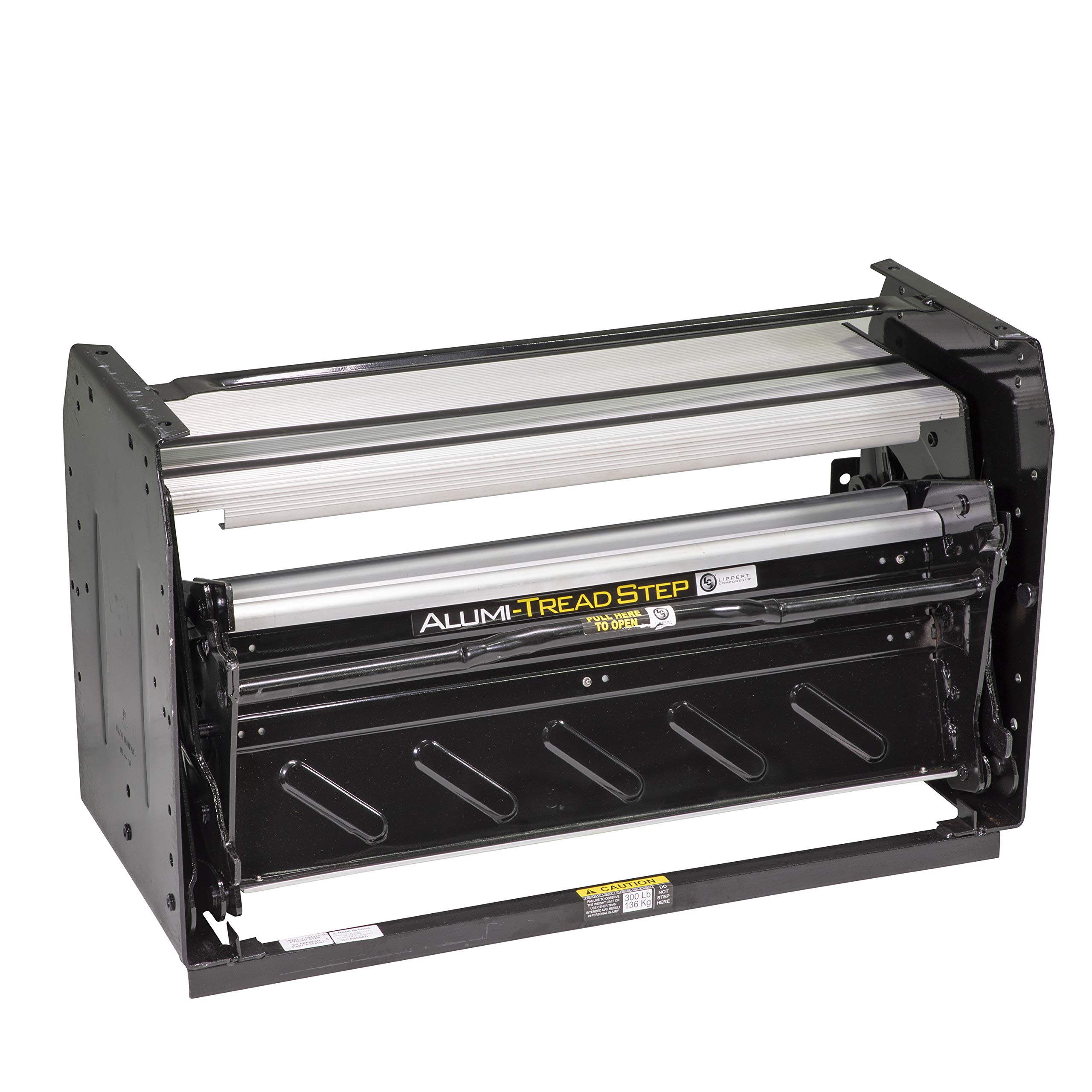 Lippert Components 432698 Alumi-Tread Quad Manual Step - Heavy Duty RV Trailer Steps for Easy Access & Safety | Perfect for Camping, Travel Trailers & Motorhomes
