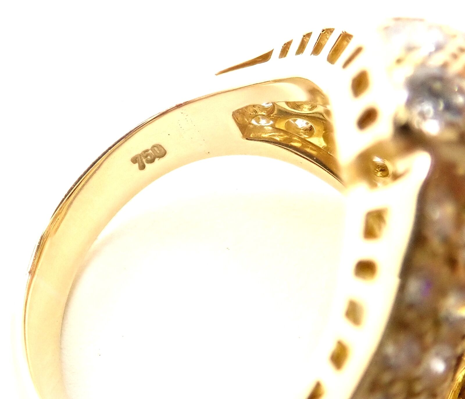 Authentic Piaget 18K Yellow Gold 3 Carat Diamond Cocktail Ring for Women | Luxury Vintage Jewelry | Perfect for Parties, Weddings & Special Occasions