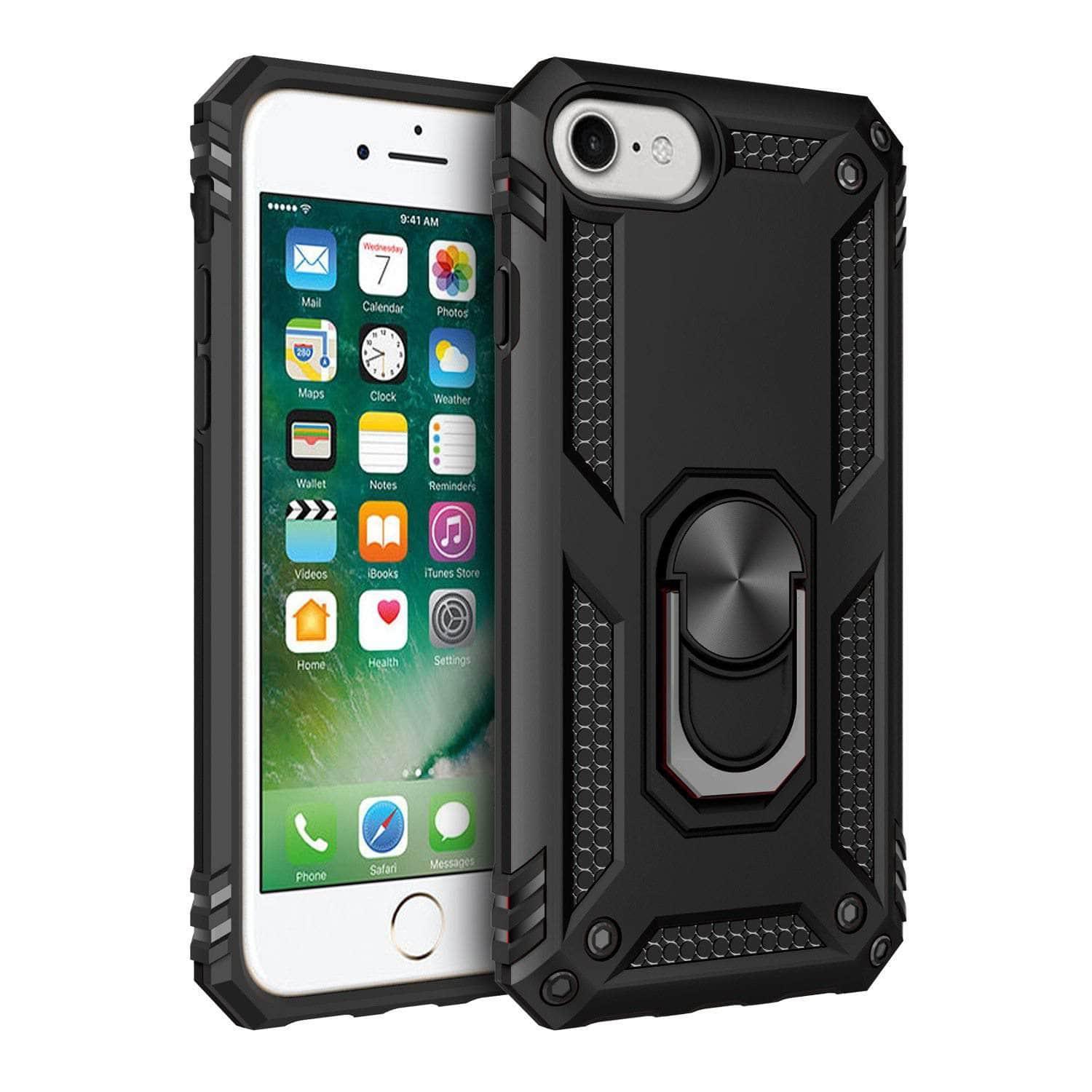 iPhone SE 2020 Case - Military Grade Drop Tested with Kickstand & Magnetic Car Mount | Shockproof Protective Cover for Commuting, Travel & Outdoor Activities