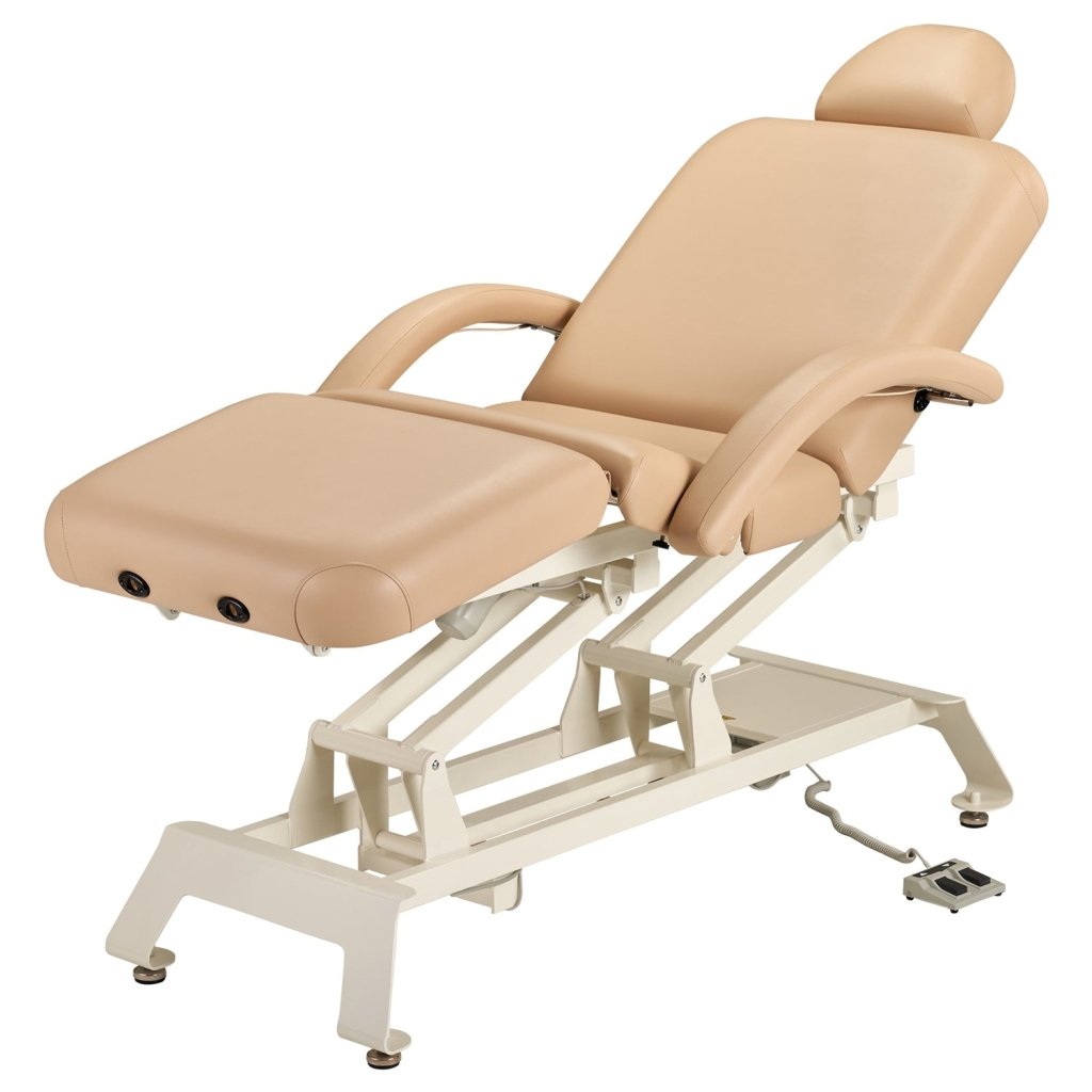 VIVANOVA German Dewert Motor Camino Deluxe Electric Massage Table with 2 Headrests - Professional Adjustable Therapy Bed for Chiropractic, Spa & Home Use