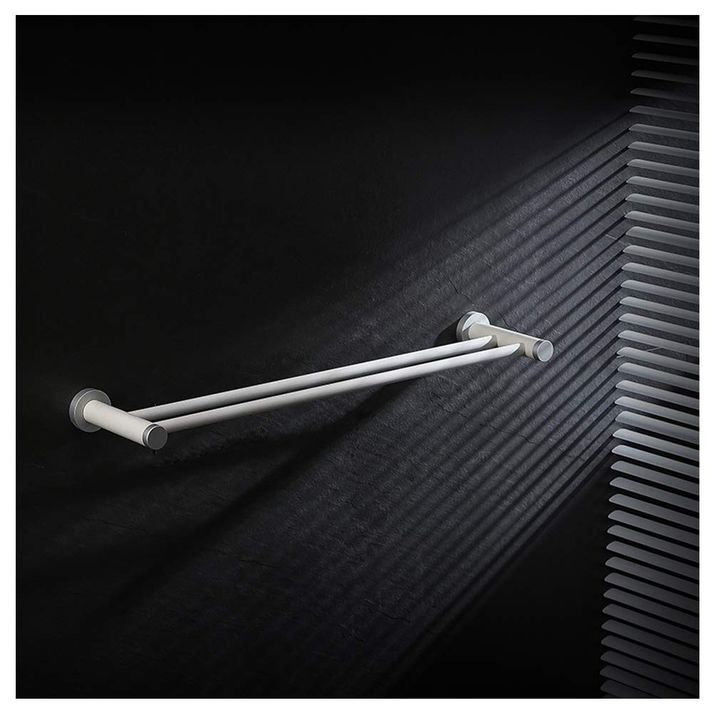 Vintage Double Towel Bars Rack - 60cm Wall Mounted Bathroom Towel Holder, Shower Rail Hanger for Hand/Dish/Washcloth - Perfect for Bathroom, Kitchen & Toilet Storage Organization