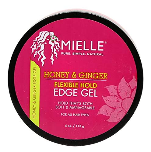 Mielle Flexible Hold Edge Gel with Certified Organic Honey & Ginger - Pack of 4 | Strong Hold Styling Gel for Natural Hair, Edges & Braids | Perfect for Daily Use, Protective Styles & Salon-Quality Results at Home